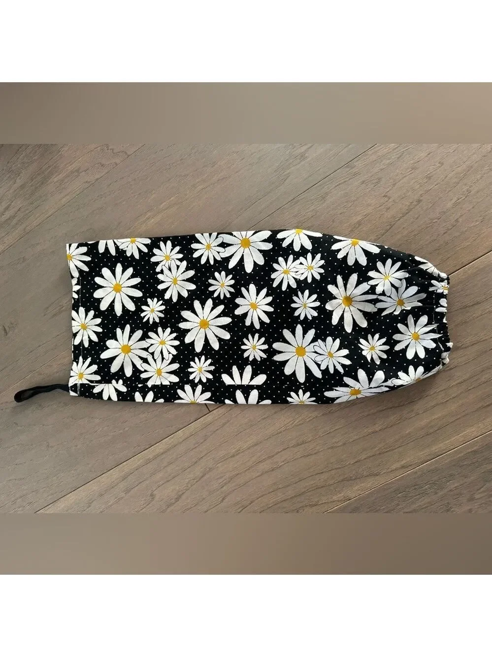 Floral Black and White Grocery Bag Dispenser